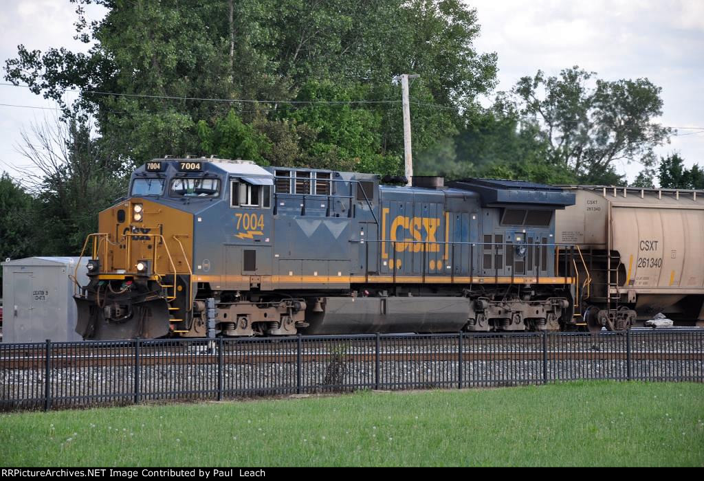 Grain train rolls north